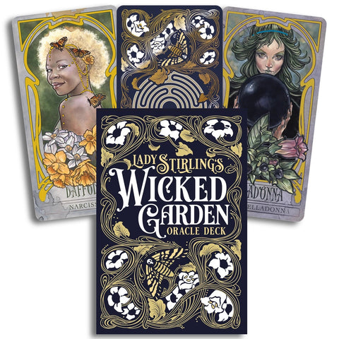 Lady Stirling's Wicked Garden orakulo kortų ir knygos rinkinys US Games Systems - OBUOLYS