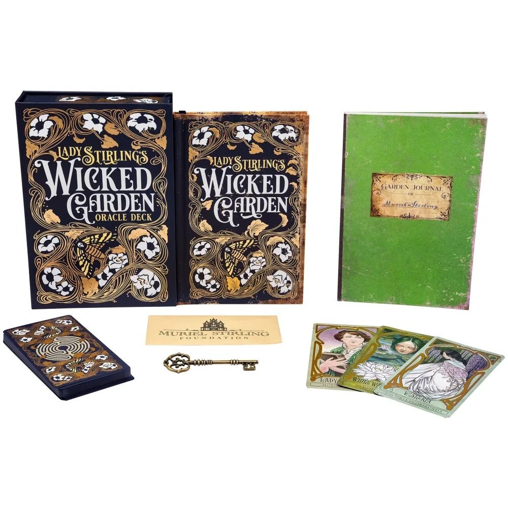 Lady Stirling's Wicked Garden orakulo kortų ir knygos rinkinys US Games Systems - OBUOLYS