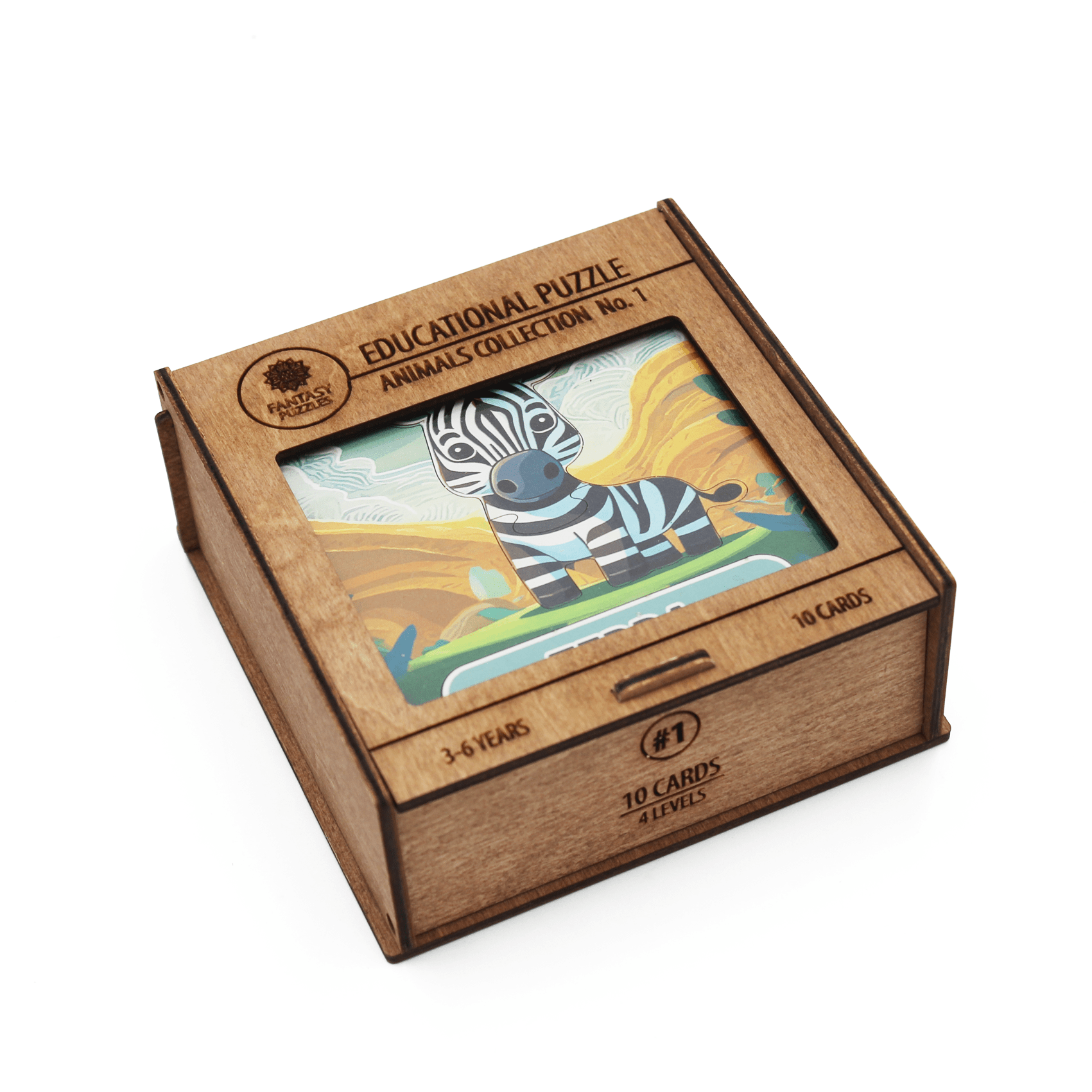 Lavinamoji Dėlionė Iš Medžio (Gyvūnų kolekcija nr. 1) (EN) Fantasy Puzzles - OBUOLYS
