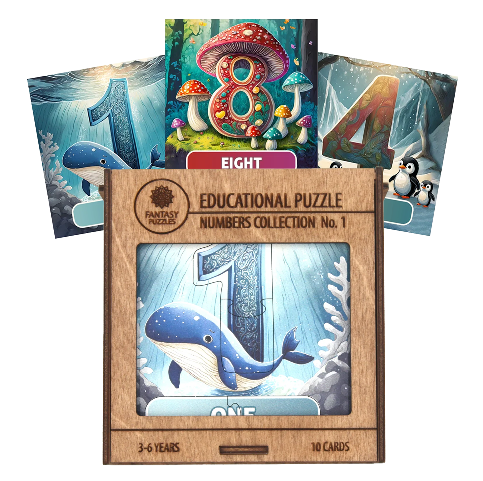 Lavinamoji Dėlionė Iš Medžio (Skaičių kolekcija nr. 1) (EN) Fantasy Puzzles - OBUOLYS