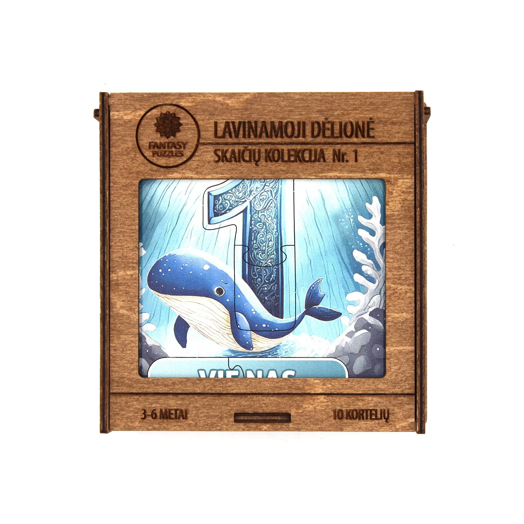 Lavinamoji Dėlionė Iš Medžio (Skaičių kolekcija nr. 1) (LT) Fantasy Puzzles - OBUOLYS