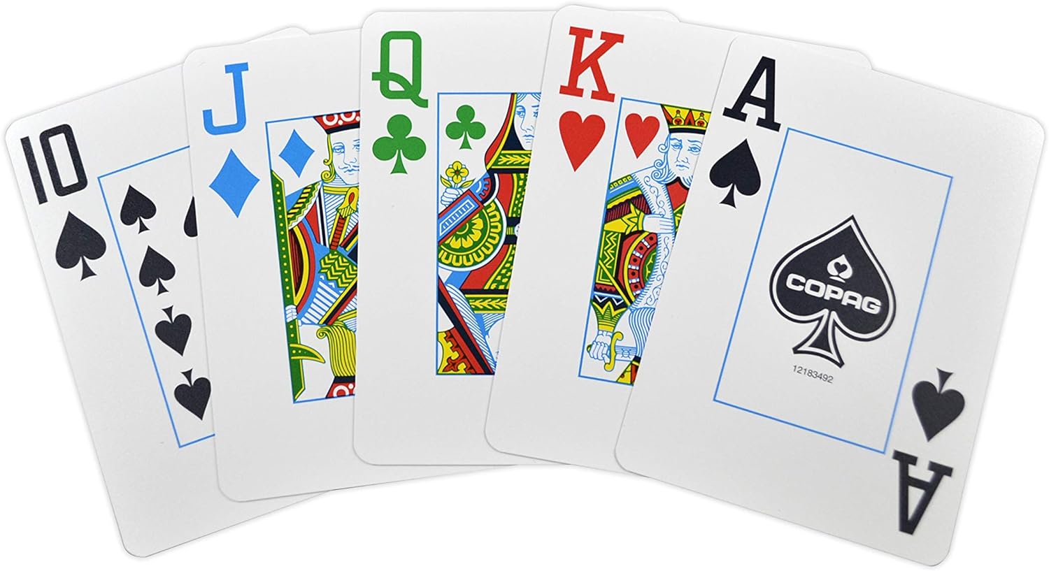 Legacy 4 Colors Poker size žaidimo kortos dviguba kaladė (raudonos ir mėlynos) Copag - OBUOLYS