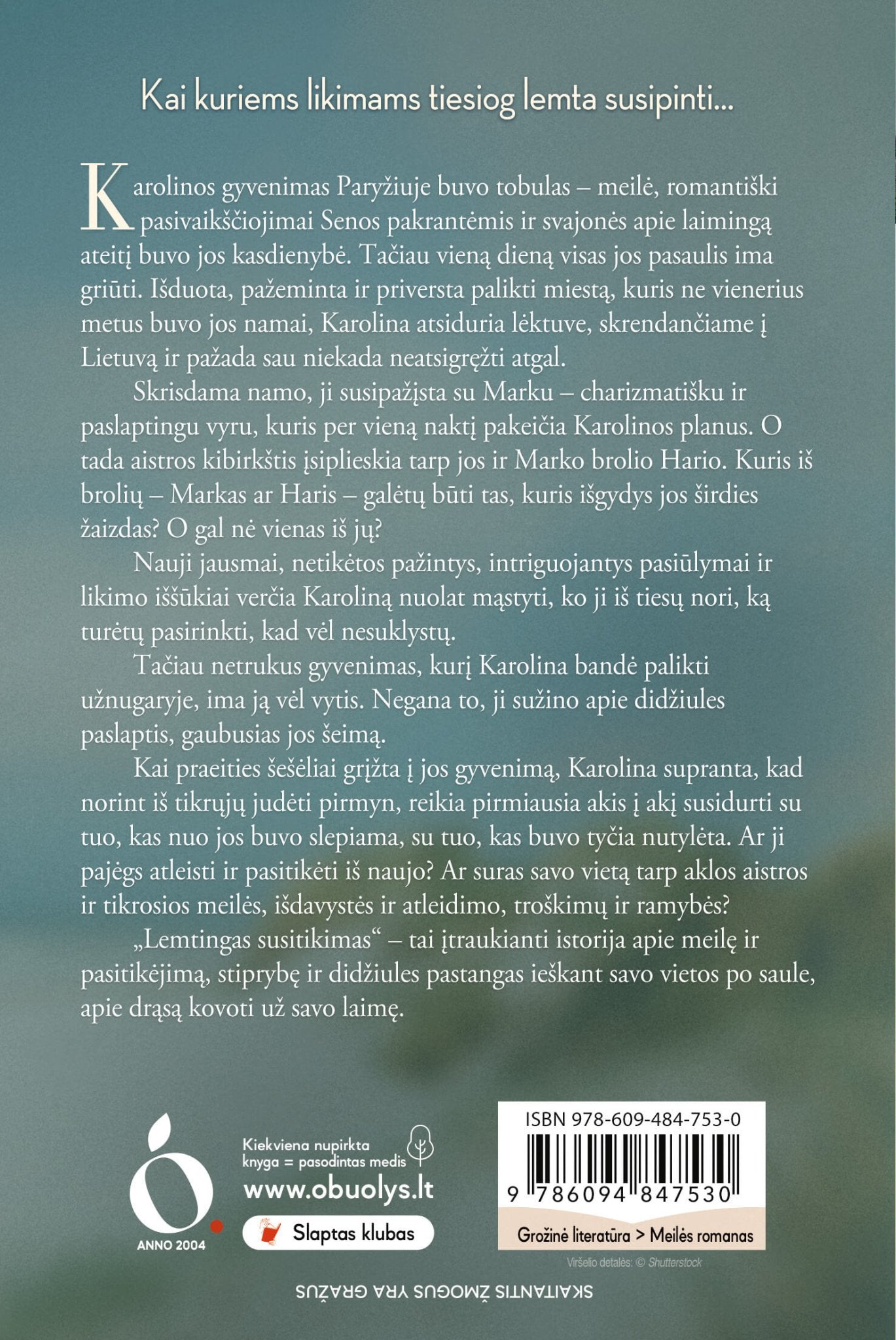 LEMTINGAS SUSITIKIMAS (Knygos su defektais) - OBUOLYS