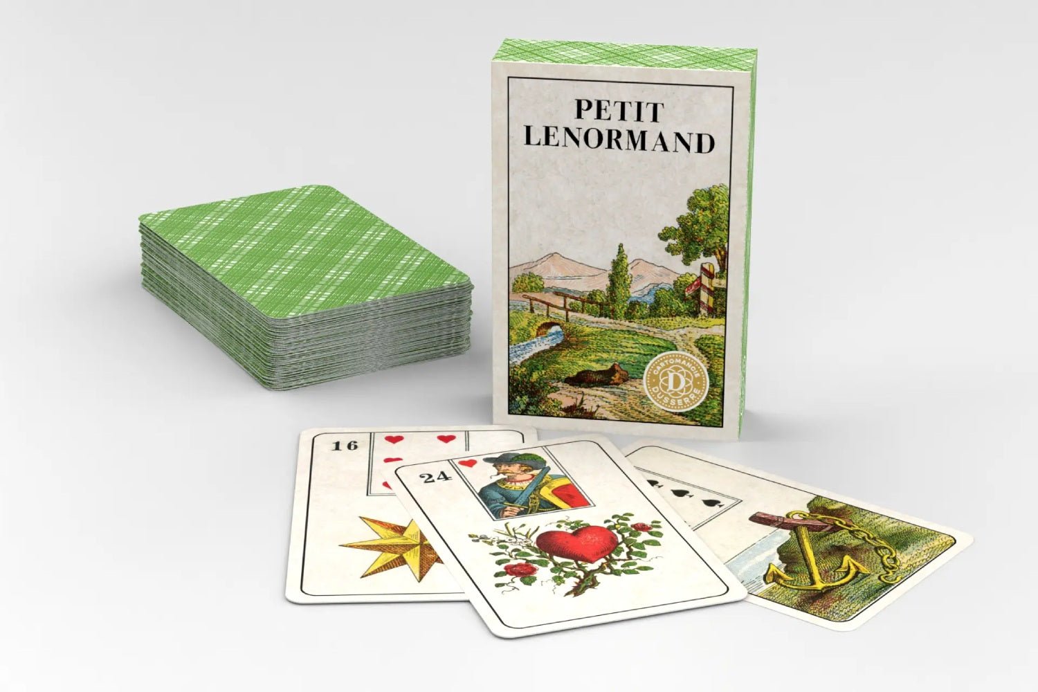 Les Mini - jeux rinkinys - Tarot A.E. Waite & Petit Lenormand (Prancūzų k.) Cartamundi Cartomancie Dusserre - OBUOLYS