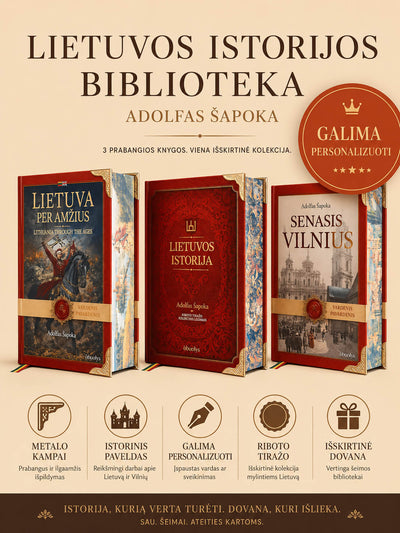 Lietuvos istorijos biblioteka: 3 Adolfo Šapokos kolekcinės knygos - OBUOLYS