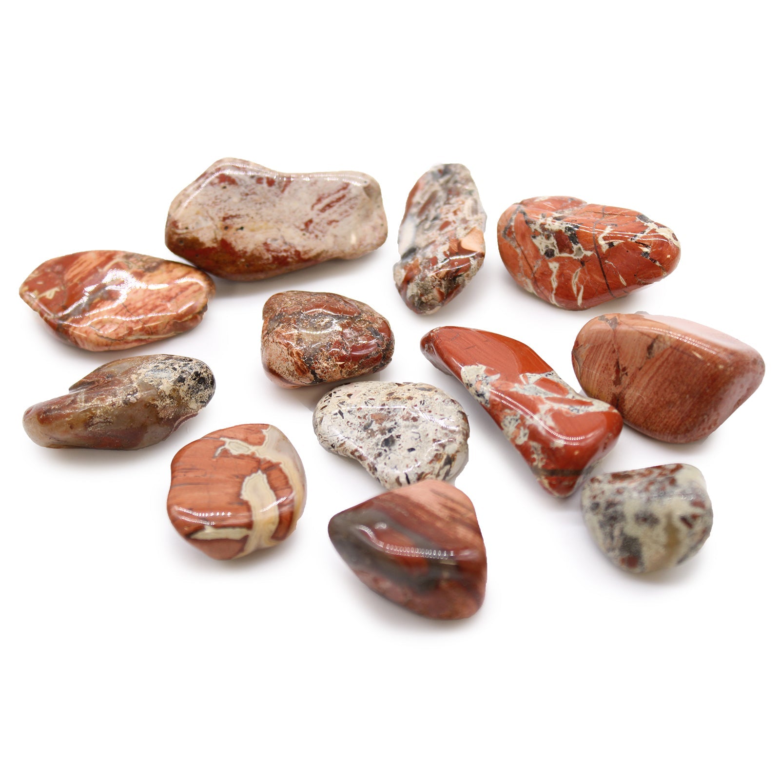 Light Jasper – Brecciated akmuo (12 vnt. M dydžio) Ancient Wisdom - OBUOLYS
