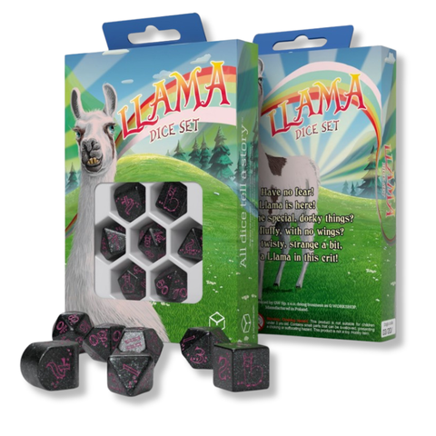 Llama kauliukų rinkinys: Spitty Q - WORKSHOP - OBUOLYS