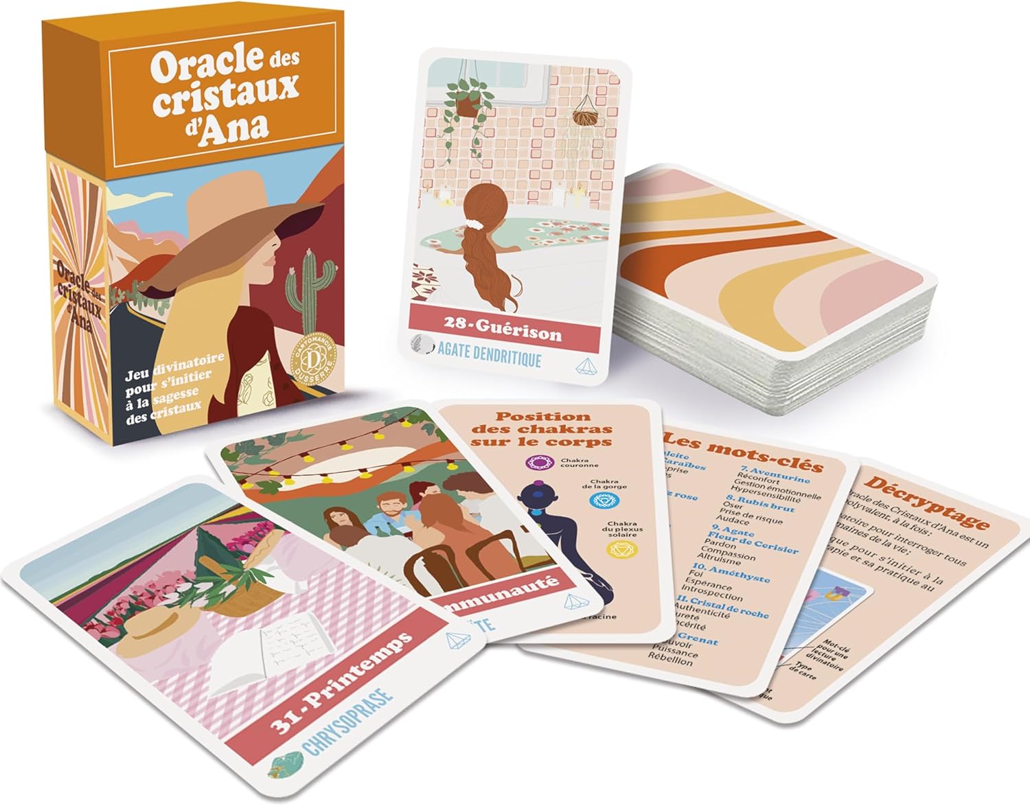 L’Oracle des Cristaux d’Ana Prancūziškas leidimas Grimaud Cartomancie - OBUOLYS