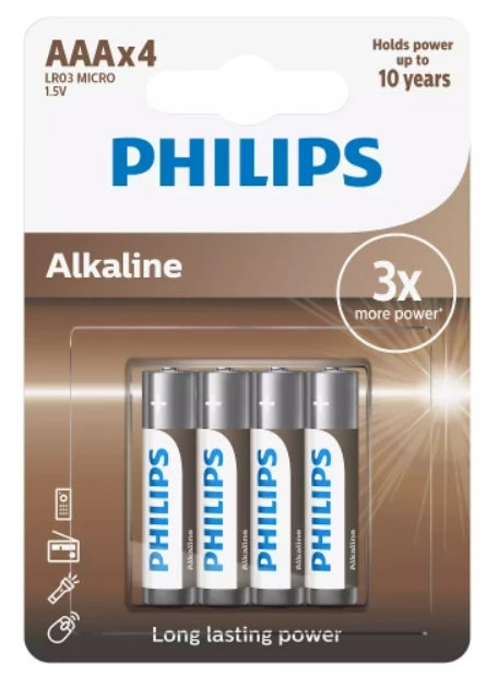 Philips LR03 AAA baterijos 4 vnt.