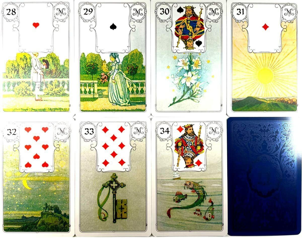 Lenormand Blue Owl Premium Edition kortos AGM