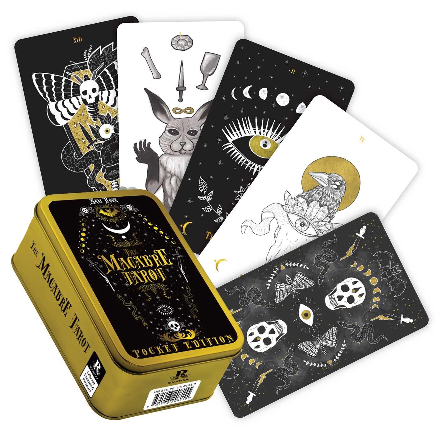Macabre Taro kortos kišeninis leidimas metalinėje dėžutėje Rockpool Publishing - OBUOLYS