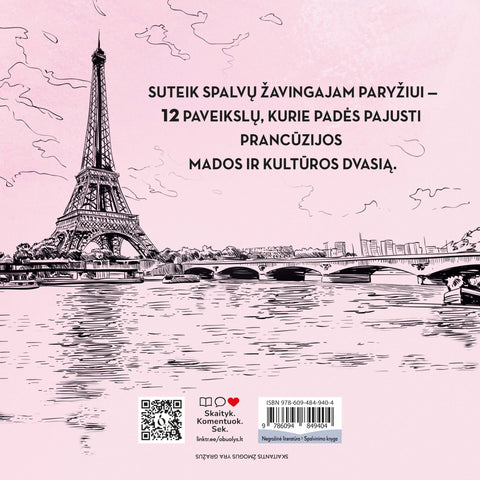 MADOS IKONA PARYŽIUJE: spalvinimo knyga – meno terapijos kelionė + citatos - OBUOLYS