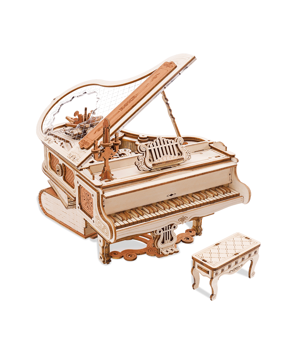 MAGIŠKASIS PIANINAS: 3D medinė dėlionė mechanikos entuziastams - OBUOLYS