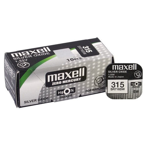Maxell 315 (SR716SW) baterijos 10 vnt. - OBUOLYS