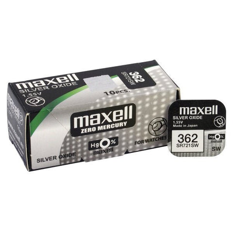 Maxell 362 (SR721SW) baterijos 10 vnt. - OBUOLYS
