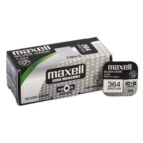 Maxell 364 (SR621SW) baterijos 10 vnt. - OBUOLYS