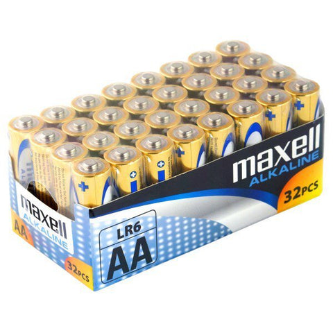 Maxell AA LR6 baterijos 32 vnt. - OBUOLYS