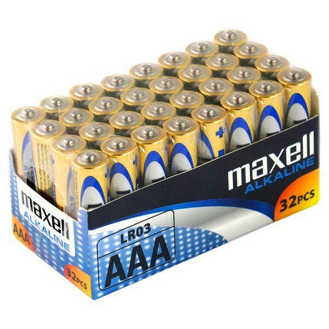 Maxell AAA LR03 baterijos 32 vnt. - OBUOLYS