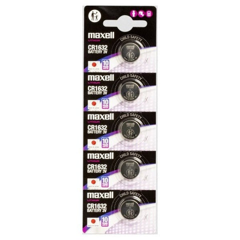 Maxell CR1632 Ličio baterijos 5 vnt. - OBUOLYS