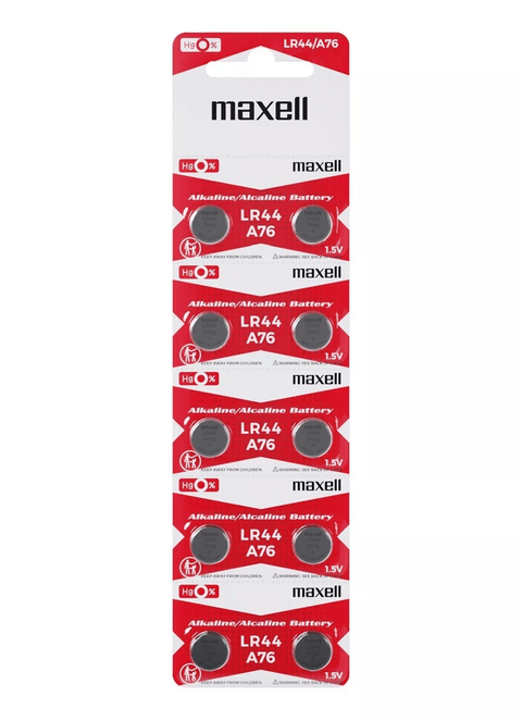 Maxell G13 LR44 baterijos 10 vnt. - OBUOLYS