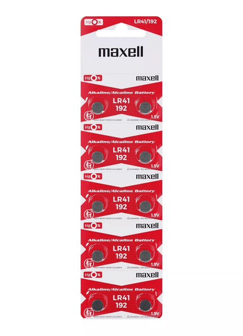 Maxell G3 LR41 baterijos 10 vnt. - OBUOLYS