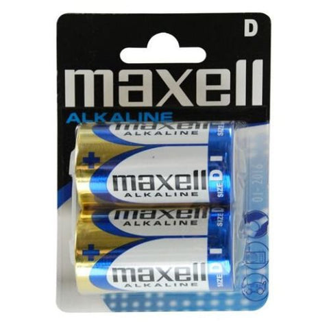 Maxell LR20 D baterijos 2 vnt. - OBUOLYS