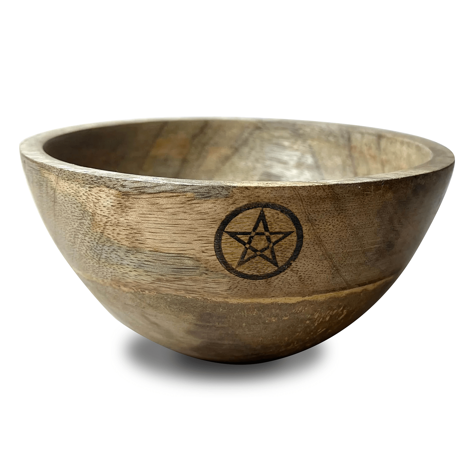Medinis smilkalų ir ritualų dubenėlis – Pentagrama Ancient Wisdom (14x7) - OBUOLYS