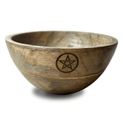 Medinis smilkalų ir ritualų dubenėlis – Pentagrama Ancient Wisdom (14x7) - OBUOLYS