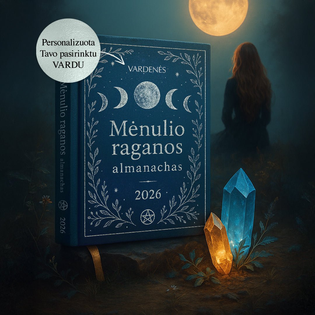 Mėnulio raganos almanachas 2026 – ritualai, burtai ir mėnulio kalendorius - OBUOLYS