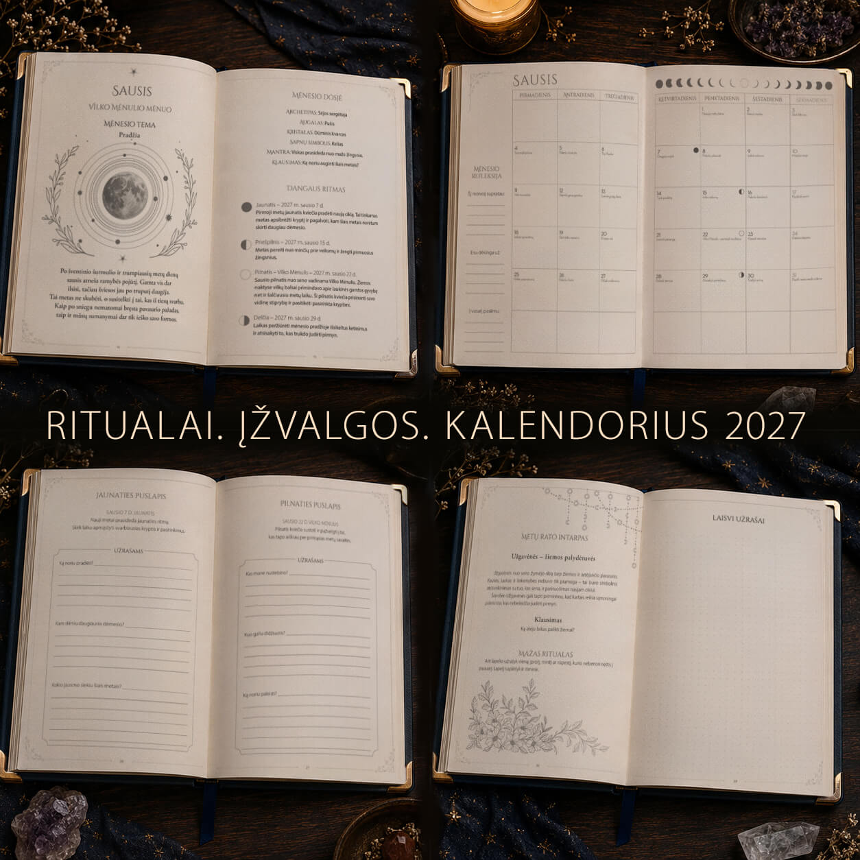 Mėnulio raganos almanachas 2027: magiško Jūsų gyvenimo kalendorius pagal Mėnulio ritmą - OBUOLYS