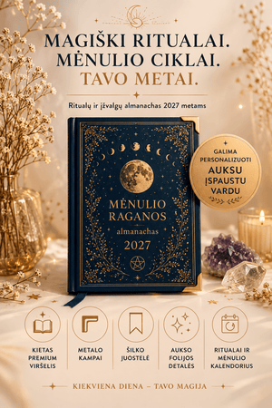 Mėnulio raganos almanachas 2027: magiško Jūsų gyvenimo kalendorius pagal Mėnulio ritmą - OBUOLYS