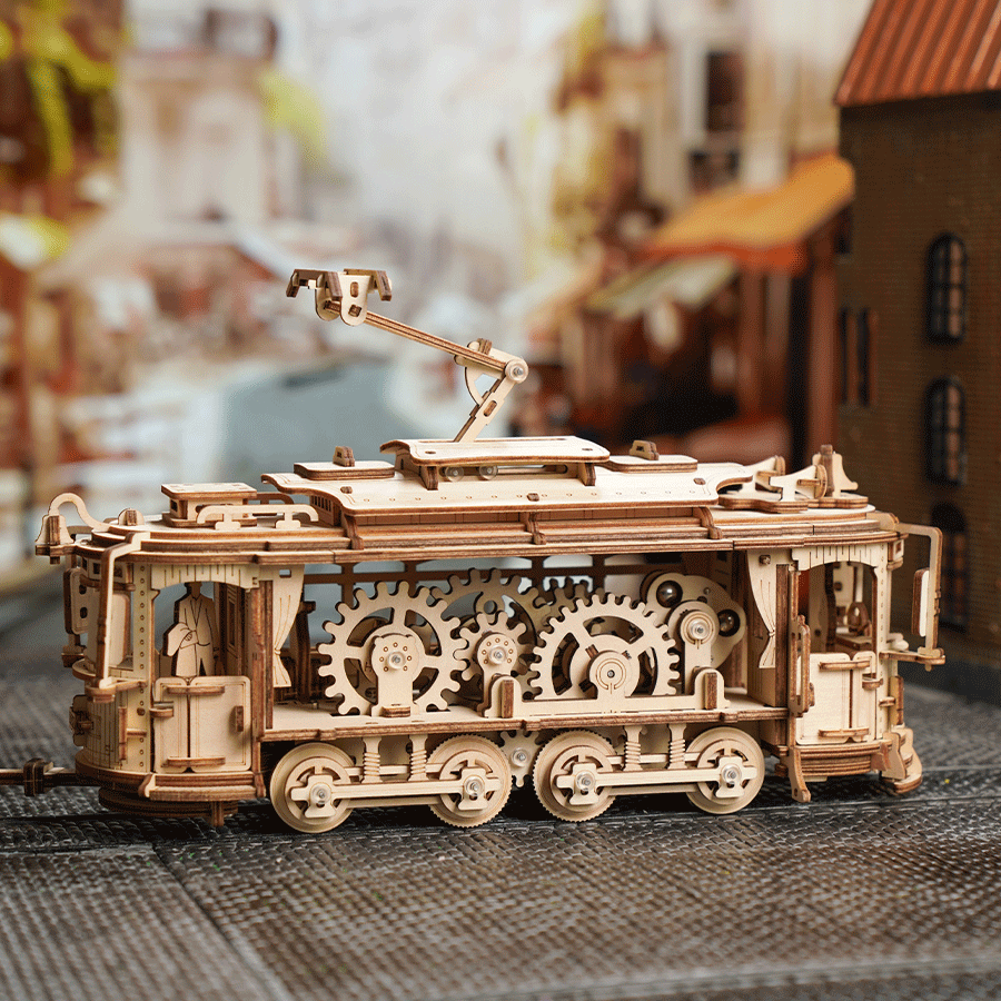 MIESTO TRAMVAJUS: 3D medinė dėlionė mechanikos entuziastams - OBUOLYS