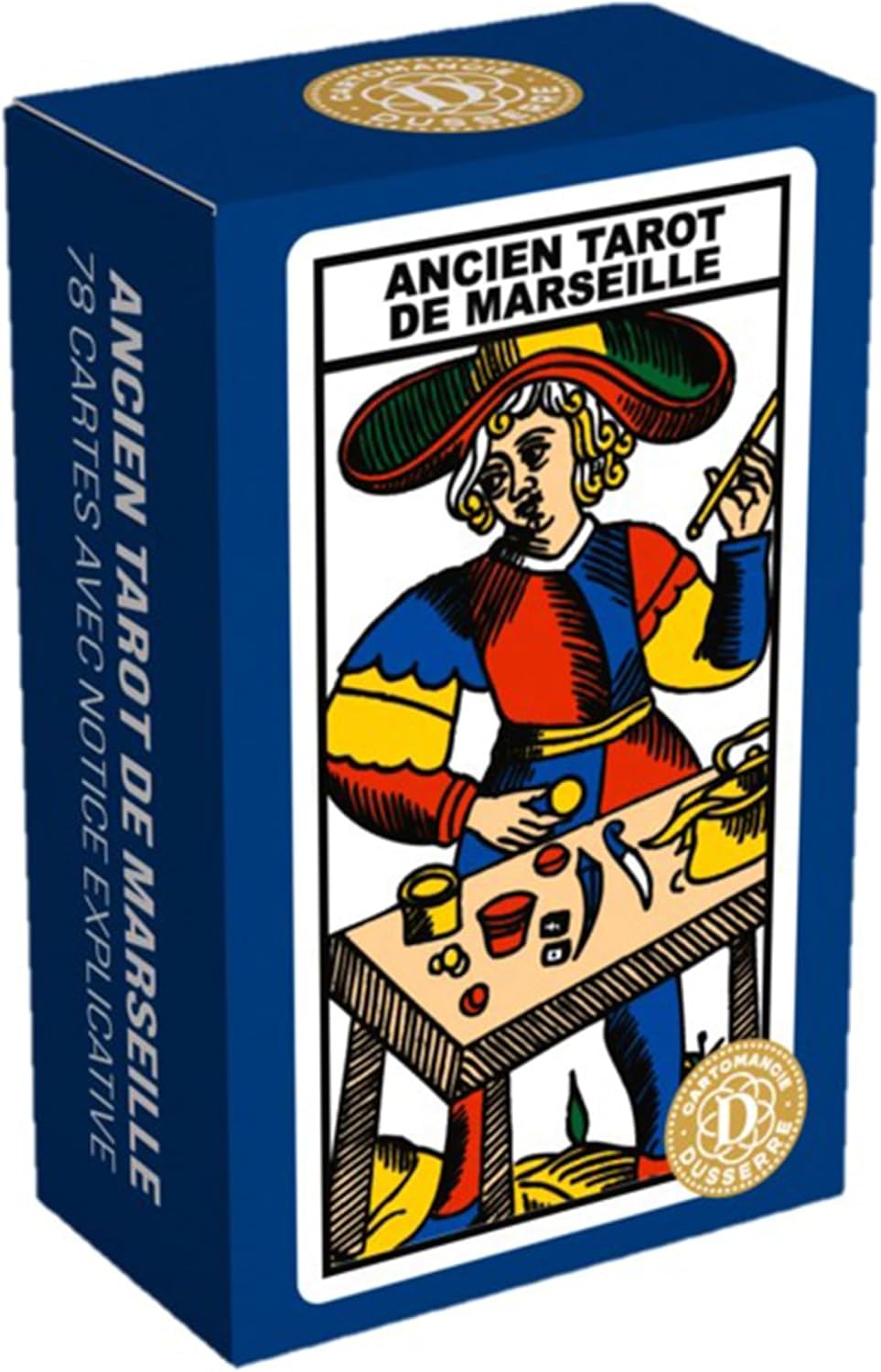 Mini Tarot de Marseille Kortos Prancūzų Kalba Grimaud Cartomancie - OBUOLYS