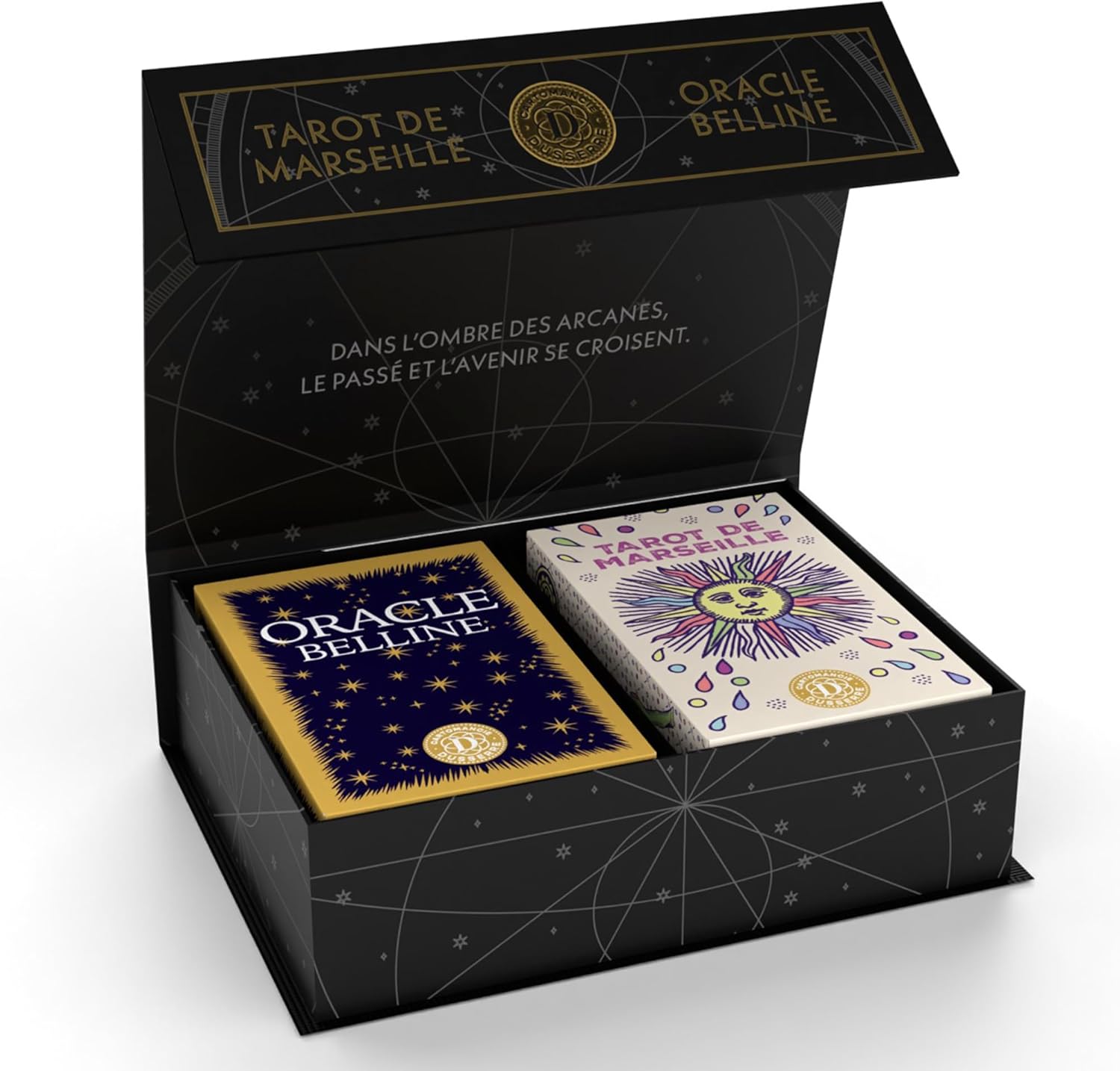 Minis Jeux Tarot de Marseille kortos prancūzų kalba Grimaud Cartomancie - OBUOLYS