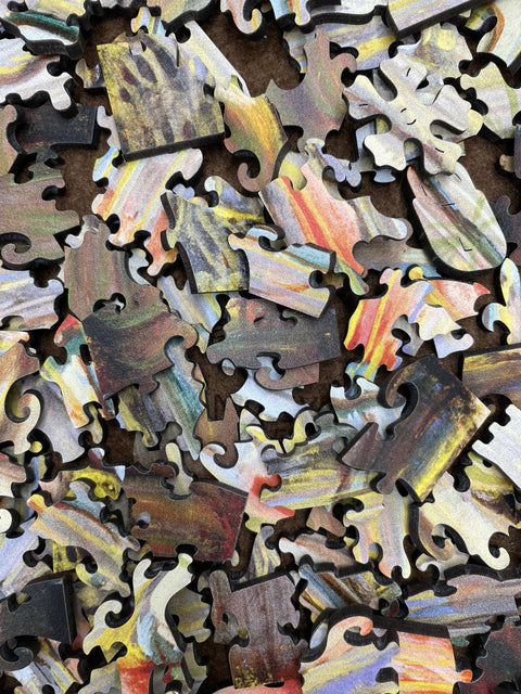 M.K. Čiurlionis Pasaulio sutvėrimas IX Medinė Dėlionė L Dydis (300 detalių) Fantasy Puzzles - OBUOLYS