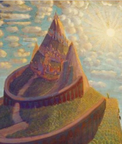 M.K. Čiurlionis Pilies pasaka Dėlionė Medinė L Dydis (300 detalių) Fantasy Puzzles - OBUOLYS