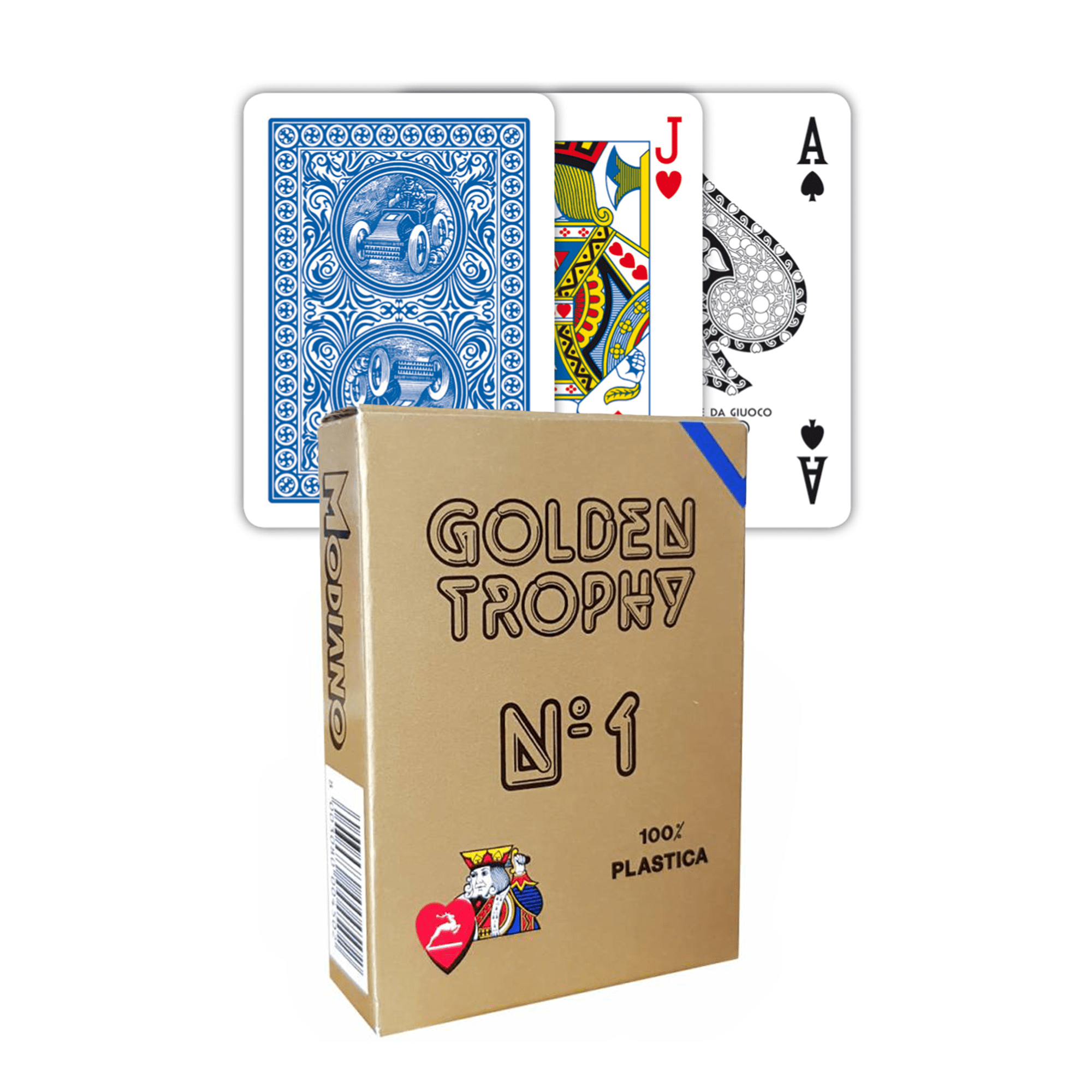 Modiano Golden Trophy žaidimų kortos (mėlynos) - OBUOLYS