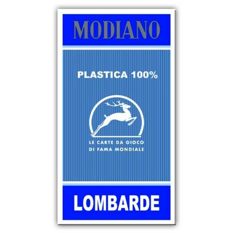 Modiano Lombarde Taro kortos (mėlynos sp.) - OBUOLYS