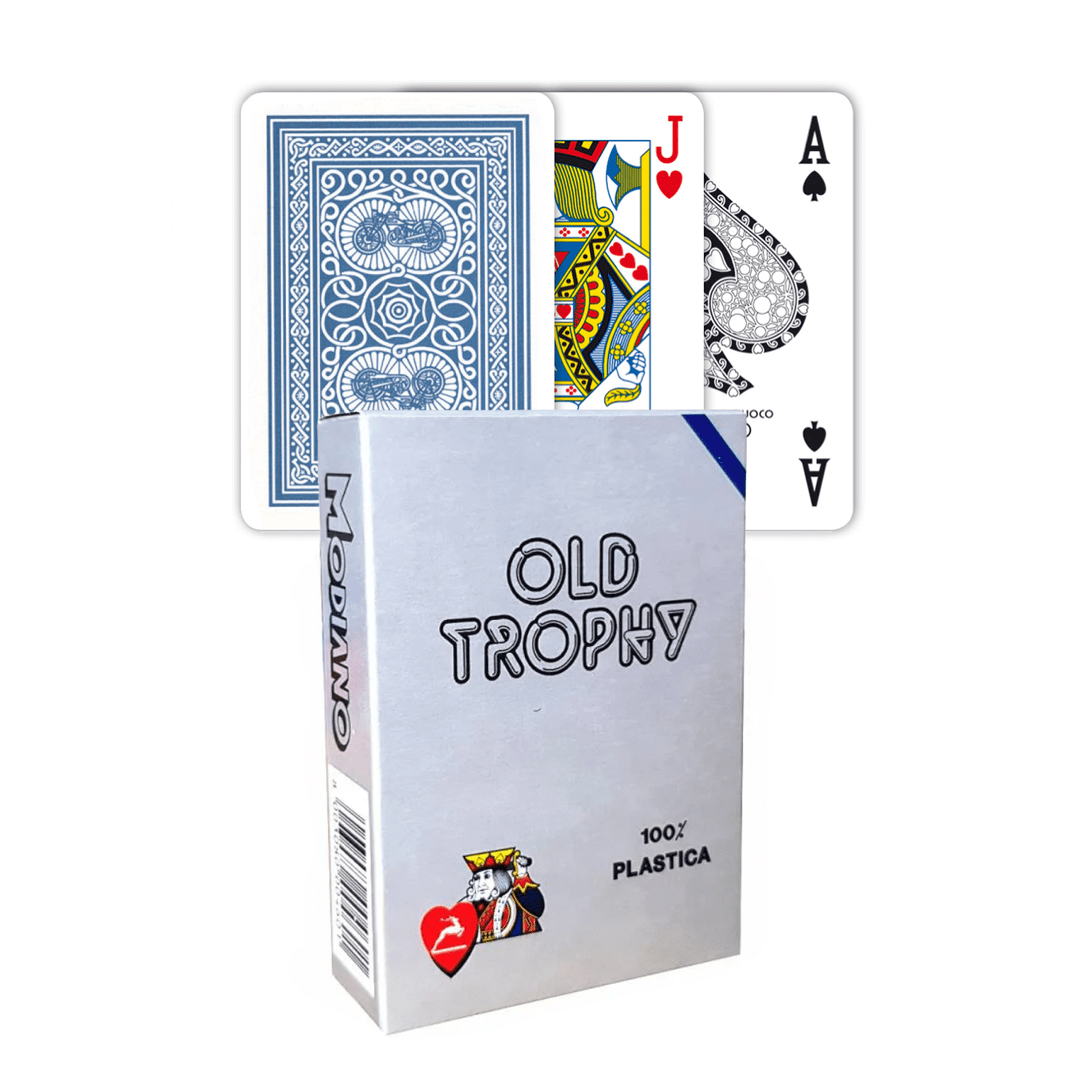 Modiano Old Trophy žaidimų kortos (mėlynos) - OBUOLYS