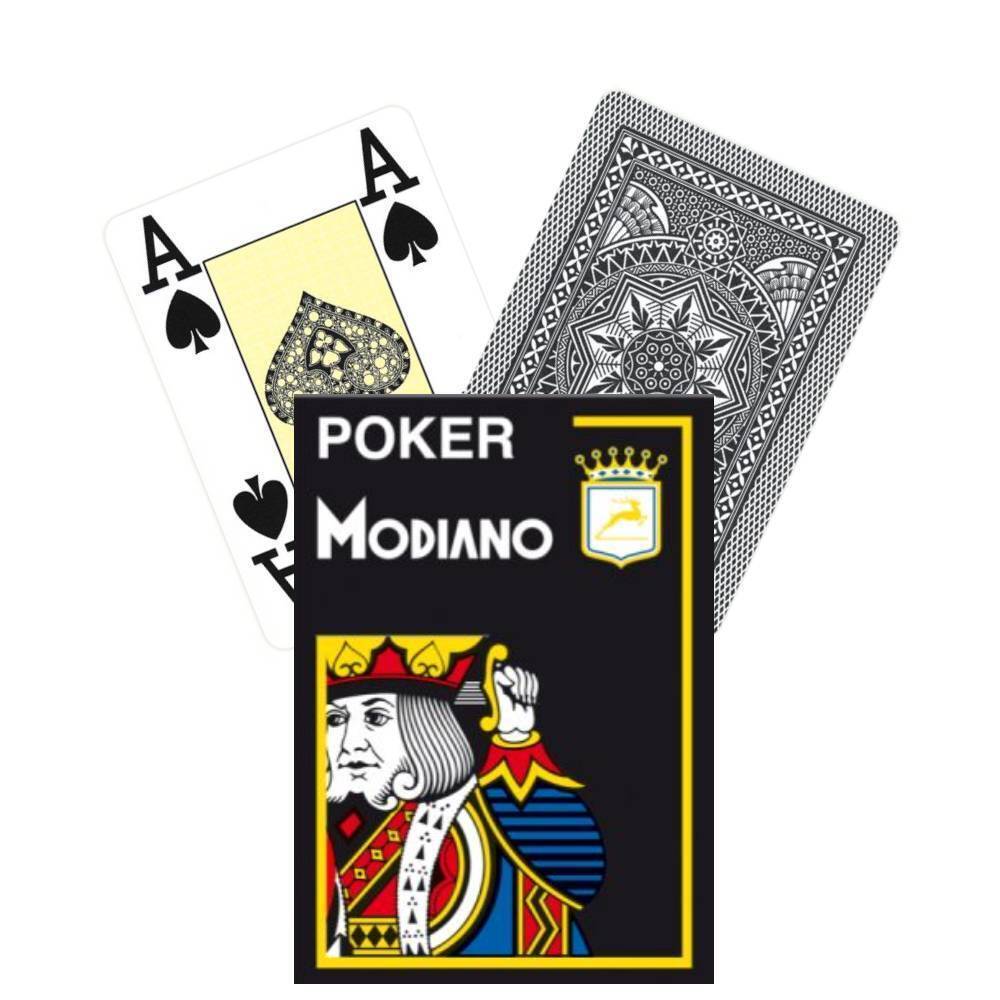 Modiano Poker žaidimų kortos (juodos) - OBUOLYS