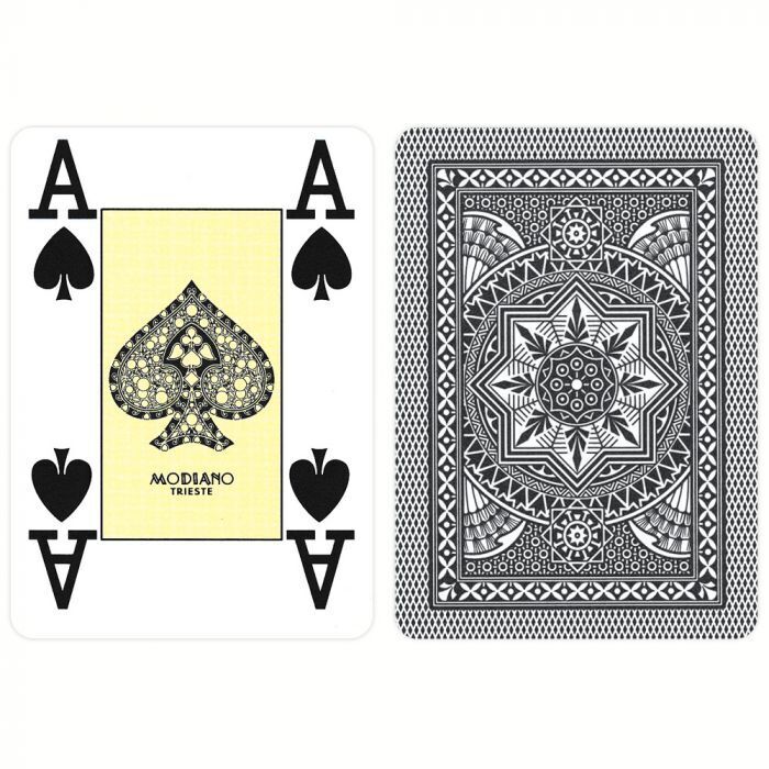 Modiano Poker žaidimų kortos (juodos) - OBUOLYS