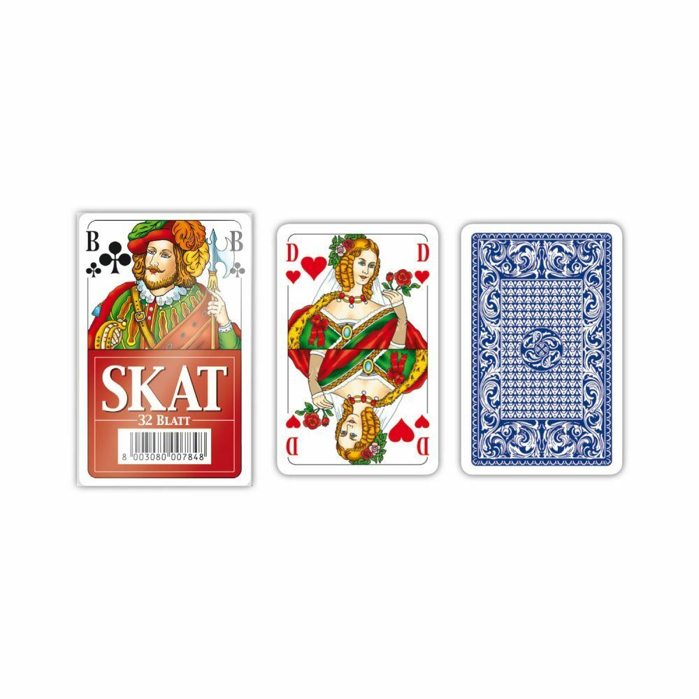 Modiano Skat žaidimų kortos (mėlynos) - OBUOLYS