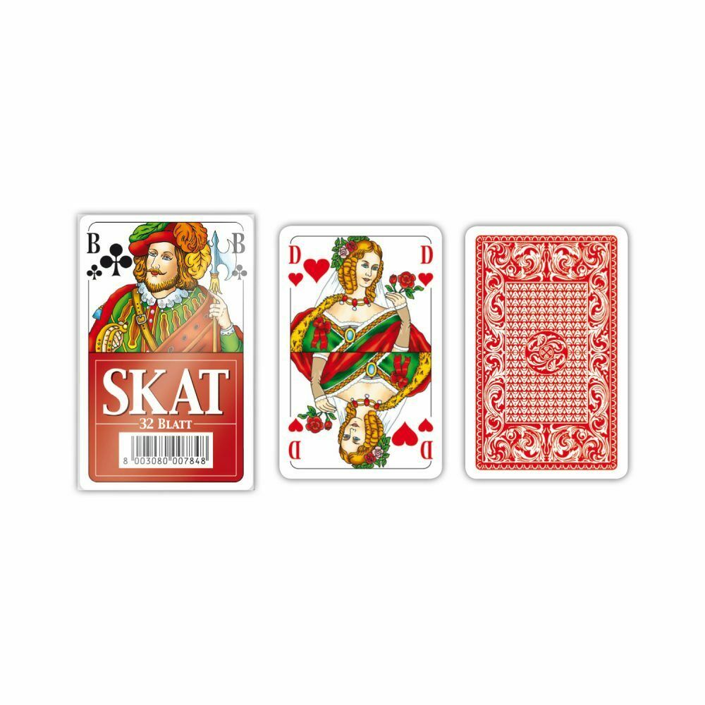 Modiano Skat žaidimų kortos (raudonos) - OBUOLYS