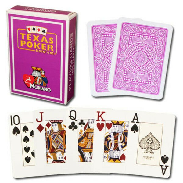 Modiano Texas Poker Hold Em Jumbo Index kortos (violetinės) - OBUOLYS