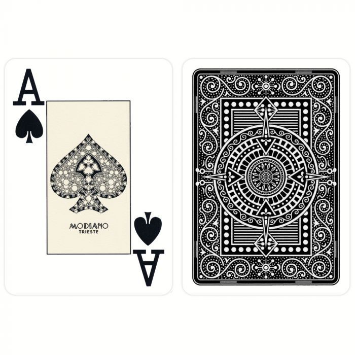Modiano Texas Poker Hold Em žaidimo kortos (juodos) - OBUOLYS