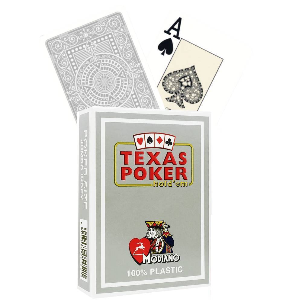 Modiano Texas Poker Hold Em žaidimo kortos (pilkos) - OBUOLYS