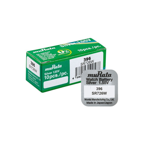 Murata 396 (SR726W) sidabro oksido baterijos 10 vnt. - OBUOLYS