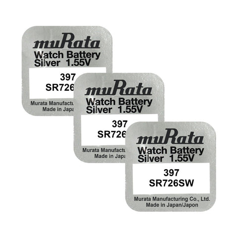 Murata 397 SR726SW baterijos 3 vnt. - OBUOLYS