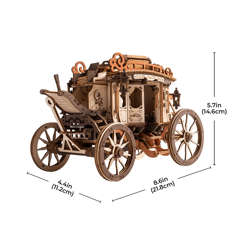 MUZIKINIS DILIŽANAS: 3D medinė dėlionė mechanikos entuziastams - OBUOLYS