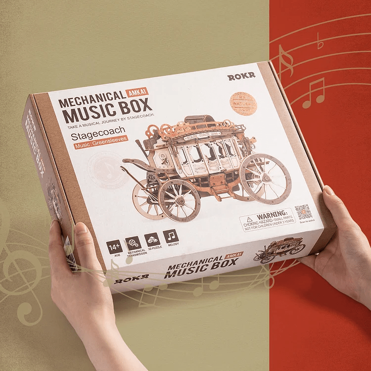 MUZIKINIS DILIŽANAS: 3D medinė dėlionė mechanikos entuziastams - OBUOLYS